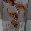 Kiss Core Upgrade Bread Slicer for Homemade Bread with Bread Box, Bread Slicing Guide Adjustable Width, Foldable and Compact Cutting Guide with Crumb Tray, Suitability for Homemade Bread, Bagels,Cakes