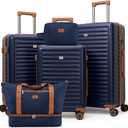 KUNEL Luggage Sets 5 Piece Suitcases with Wheels,ABS Hard Case Suitcases with Spinner Wheels, TSA Lock, Durable Travel Luggage