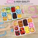 Caperci Original Snackle Box Container - 10-Compartment Divided Snack Serving Tray with Lid & Handle, Built-in 2 Dressing Containers, Leak-Proof, Dishwasher Safe, BPA-Free (Sky Blue)