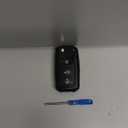 Keyless Entry Replacement Key Fob Cover Case fit for VW Jetta Passt Remote Control Key Fob Shell 4 Buttons (Black 1)