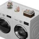 efluky Washer Dryer Countertop, Wood Countertop with Edge Rails for Laundry Room Organization and Storage, Washer Dryer Topper for Laundry Room, 27.5" x 54" White Marble