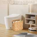 Toilet Paper Basket, Over the Toilet Storage for Tank, Slim 6.5" W  9.45" D Holds 6 Rolls, Fits Narrow Tub Gaps for Bathroom, Kitchen & Home