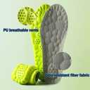 Height Increase Insoles - 4D Cloud Insole - Soft Memory Foam Insoles for Men Women (Green 2.5CM, Womens 10.5-12/Mens 9-10.5)