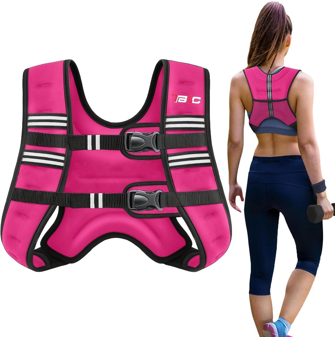 TB3C Weighted Vest Woman,20 LB Weight Vest for Women, Plus Size Womens Weighted Vest, Pink 