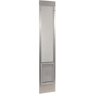 Ideal Pet Products Aluminum Pet Patio Door, Adjustable Height 77-5/8" to 80-3/8", 10-1/2" x 15" Flap Size, Mill/Silver