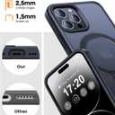 360 Rotatable Magnetic Stand for iPhone 14 pro max Case Compatible with Mag-Safe 16FT Military Drop Protection, Anti-Scratch/Fingerprint Shockproof iPhone 14 pro max Phone Case(Matte-Black)