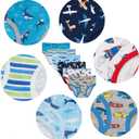 Slenily Little Boys Sharks Briefs Toddler Kids Truck Cars Underwear Soft Cotton Airplane Undies (Pack of 6) (2)