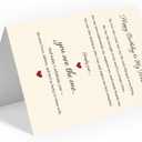 4 x Romantic Birthday Card for Husband, Happy Birthday Gift Decoration from Wife for Men, 5x7 inches