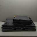 Suncast 33 Gallon Wicker-Style Hideaway Trash Can with Secure Latching Lid and Weather-Resistant Construction for Patio, Cyberspace Grey, Made in the USA