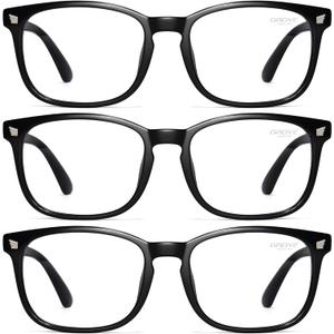 Gaoye Stylish Blue Light Glasses for Woman - Computer Glasses for Blue Light Blocking - Lightweight Frames - 3 pack
