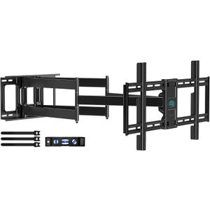 Heavy Duty Long Dual Arm TV Wall Mount Holds up to 179 lbs, Swivel and Tilt TV Mount with 40.9" Extended Articulating Arms for Most 42-90 inch TVs, VESA 800x400mm, Fits 16''-18'' Wood Studs
