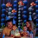 Gejoy 157 Pcs Under The Sea Balloon Decor Kit Ocean Party Baby Shower Decorations, Latex Blue Clear Bubble Green Orange Balloons Aluminum Clownfish for Under Sea Birthday Wedding Stage Party Supplies