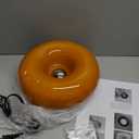 Orange Donut Table Lamp,Dount Light Lamp Ambient Lighitng,Aesthetic Touch Table Lamps,Modern Cute Desk Lamps for Living Room Bedroom