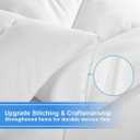 TEKAMON All Season Full Comforter Fluffy Quilted Lightweight Reversible Down Alternative Duvet Insert with 8 Corner Tabs, Soft & Breathable Summer Winter Warm,Machine Washable White 82 x 86 inches