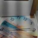 Blue Wall Clock Silent Glass Beach Wall Clock for Living Room Large Wall Clocks Battery Operated 20 Inch