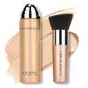 AirBrush Foundation Spray, Silky Mist Spray Makeup Kit with Brush, Full Coverage Foundation for Smooth Radiant Finish, Formula Breathable Lightweight Hydrating | #02 Nude (2.36 Fl Oz (Pack of 1))