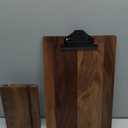 Solid Hardwood Walnut Clipboard with Stand,Wooden Menu Holder for Restaurant,Tabletop Display Stands,Bar Countertop Receipt Holder,Standing Clip Boards 8.5x11 with High Capacity Metal Clip