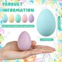 Beeveer 50 Pcs Plastic Easter Eggs Bulk for Easter Hunt 1.6 x 2.4 Inch Colorful Hanging Plastic Eggs for Basket Fillers Party Favor DIY Crafts Decoration (Pastel)