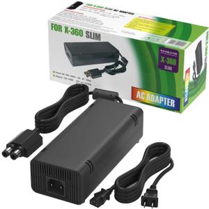 Puning Power Supply Replacement for Xbox 360 Slim,AC Adapter Power Supply[Advanced Quiet Edition] with Cooling Fan Compatible with Xbox 360 Slim Console