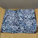 14Pcs Outdoor Cushion Covers Replacement Washable Waterproof UV w/Zipper for 6-Seaters Sofa Patio Slipcovers Set Seat and Back Covers Only (Blue Charming, 25.6x25.6inch)