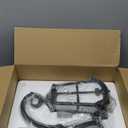 LONEDRUID Dusk to Dawn Sensor Outdoor Wall Light Fixtures Black Roman 17.71" H Exterior Wall Lantern Waterproof Sconce Porch Lights Wall Mount for House Garage Doorway, ETL Listed (Black & Gold Trim)