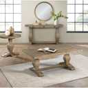 Napa Solid Wood Farmhouse Rustic Round End Side Living Room Table, Nightstand 26" W x 26" D x 25" H