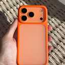 TORRAS Shockproof for iPhone 17 Pro Max Case with Camera Control Button, [12FT Military Grade Drop Protection] Enhanced Grip & Soft Touch Translucent 17 Pro Max Case with DIY Buttons, Neon Orange