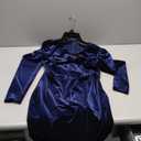 Classy Regular Fit Long Sleeve High Waist V Neck Elegant Dress, Size 2