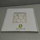 Metal Tile Backsplash with RetroLook - (Hexagon White Marble Mixed Silver 5pc/Pack) Metallic Peel and Stick, Luxury Wall Remodelling in Affordable Price, Ideal for Kitchen, Bathroom, Stairway