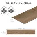 Mysflosy Peel and Stick Floor Tiles, Self-Adhesive Luxury Vinyl Flooring Plank, 6'' x 36'', 36 Pack 54 Sq.Ft, Waterproof DIY Deep Wood Grain Planks Easy to Install for Kitchen, Living Room