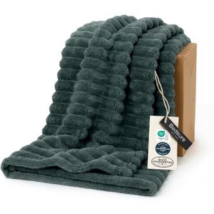 Bedsure GentleSoft Mallard Green Fleece Blanket for Couch - Cozy Soft Blankets for Women, Cute Small Throws for Girls, 50x60 Inches
