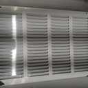 16 x 10 Inch (Duct Opening) Return Air Vent Cover, Louvered Steel HVAC Grille for Wall and Ceiling, White Powder-Coated Rust-Resistant Finish, Decorative Design, Easy to Install