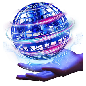Ciniffo Flying Orb Ball Toy 2025 – Light Up Hand Controlled Boomerang Spinner Mini Drone Toy, Hover Cosmic Globe Ball, Cool Christmas & Birthday Gift for Boys Girls Teens Ages 6+ (Blue)