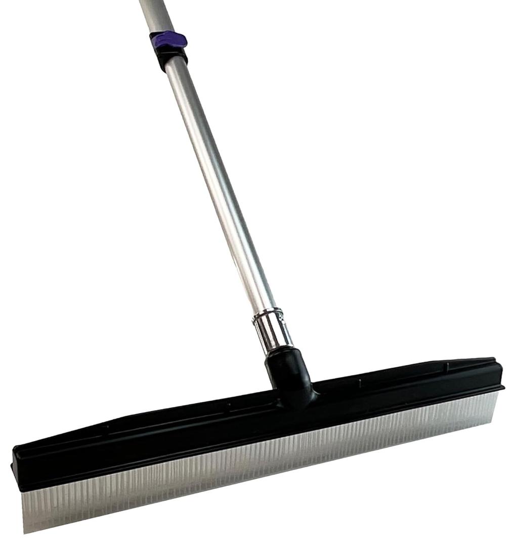 Room Groom PET Carpet Rake and Groomer with Telescoping 54" Adjustable Handle, Rugs, and Artificial Turf, Purple Grip, Black/Purple, (Pack of 2)
