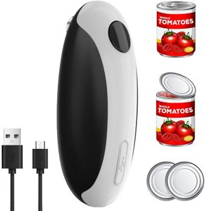 Electric Can Opener, Can Opener Electric Fits All Can Sizes, One Touch USB Rechargeable Electric Can Opener for Kitchen and Seniors with Arthritis, Chef, Automatic Can Opener, Portable Kitchen Gadgets