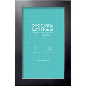 LaVie Home 8.5 x 14 Picture Frame Black, Legal Paper Size Wood Poster Frame with High Definition Plexiglass, Horizontal or Vertical Wall Certificate Frame Suitable for Legal Sized Document, 1pc