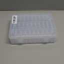 Mathtoxyz Bead Organizer Box, 31Pcs Small Beads Organizers and Storage Plastic Cases Mini Clear Dimond Storage Containers Boxes with Hinged Lid and Rectangle for Bracelet Making DIY Jewelry Craft Nail