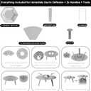 Heat Deflector for Solo Stove Yukon 27", 304 Stainless Steel Heat Diffuser with Handle & Legs,Heat Radiation for Wider Warmth Area, Compatible with Yukon 27" Outdoor Fire Pits, for Backyard, Camping