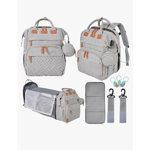 Orian Diaper Bag Backpack, Diaper Bag with Baby Changing Station, Large Travel Diaper Bag, Mosquito Net, USB Charging Port, Waterproof Unisex Baby Bag - 3 bonus gifts
