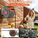 Retractable Garden Hose Reel 1/2" x 50 ft 9 Pattern Nozzle Any Length Lock Wall-Mounted Automatic Slow Return 180° Swivel UV Resistant Heavy Duty Hose Reels for Outside
