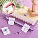 24 Sets Purple Ribbon Pins with Card Domestic Violence Awareness Lapel Angel Pins Alzheimers Pancreatic Lupus Disease Cancer Awareness Items for Charity Fundraiser Support Supplies