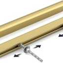 goldenwarm 10 Pack Adjustable Drawer Pulls Gold Cabinet Handles for Kitchen Hardware 2" to 8"(51-224 mm) Hole Distance