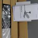 60" Ceiling Fan with Remote Control No Lights,Modern Reversible DC Motor Indoor Outdoor 3 Blades Ceiling Fans for Patio Bedroom Living Room(Black)