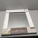 Rattan Trim Wall Mirror, 18' x1.25' x 23.75' , White