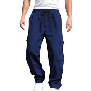 Sweatpants Loose Fit Joggers Pant Classic Drawstring Waist Wide Leg Pant Plus Size Lounge Slacks with Pocket (L)