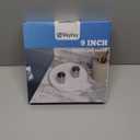 Turntable Vanity Tray 9 Inch for Perfume Candle, Bamboo Kitchen Sink Countertop Organizer for Keep Glass, Sponge and Soap Bathroom Countertop Organizer White (9" x 9" x 1.5")