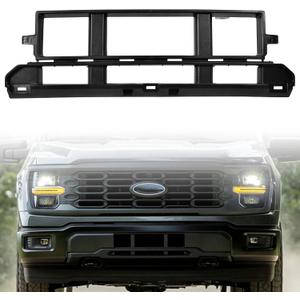 Front Bumper Grille for 2024 2025 Ford F150, Front Lower Center Bumper Cover Mesh Grill Trim Spacer Panel Insert for Ford F-150 XL STX XLT TREMOR LARIAT King Ranch Platinum Accessories