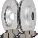 Brake Kits,SCITOO Front Discs Brake Rotors and Ceramic Pads fit for 2009-2015 for LEXUS IS250, 2002 2003 2005 2006 for TOYOTA Camry