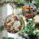 3 x Jesus Christ Ornament: Christmas Ornaments, Religious Christmas Decorations for Tree, Catholic Ornament & Christian Holiday Decor | Religious Gifts, Christian Gifts - Design D