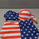 RMMRIYUE American Flag Stars Stripe Women Two Piece Swimsuit Sexy High Waisted Swimwear Halter Push Up Bikini Sets 4th of July Tummy Control Bathing Suits S-XXL